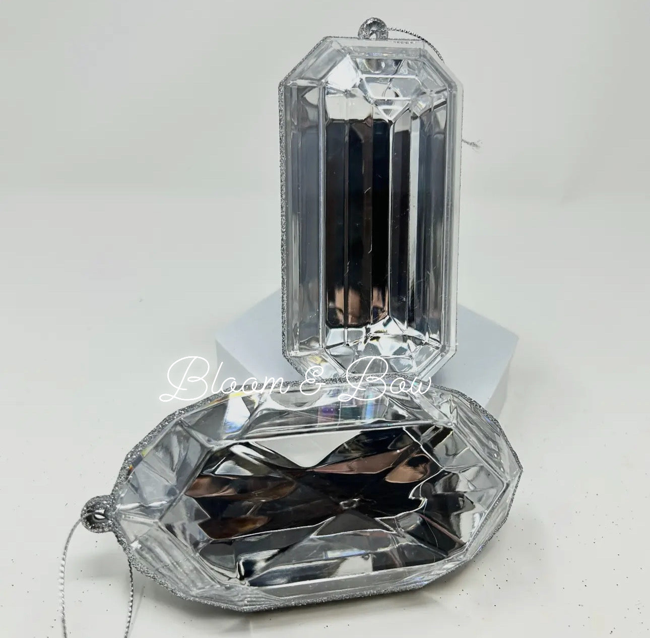 5” Silver/Clear 2 pack