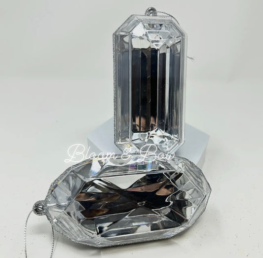 5” Silver/Clear 2 pack