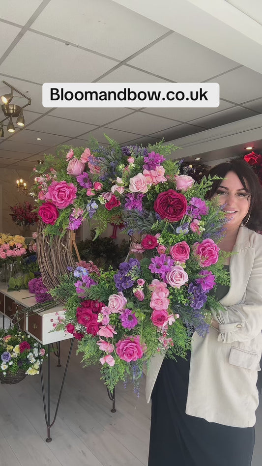 Jessabelle – Luxurious Pink & Purple Door Wreath